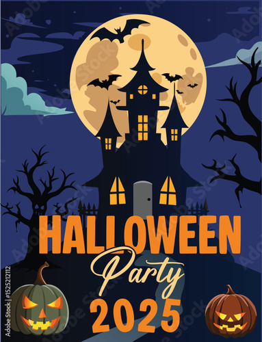 Spooky party Halloween horror, celebration, text Background 