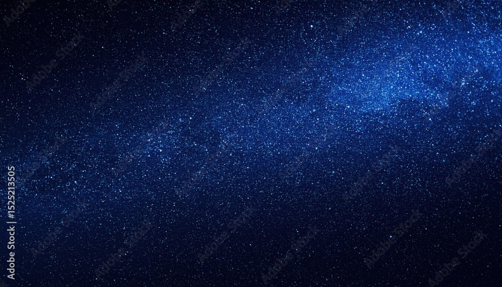 Fototapeta premium Dark Blue Glitter Background With Sparkling Stars