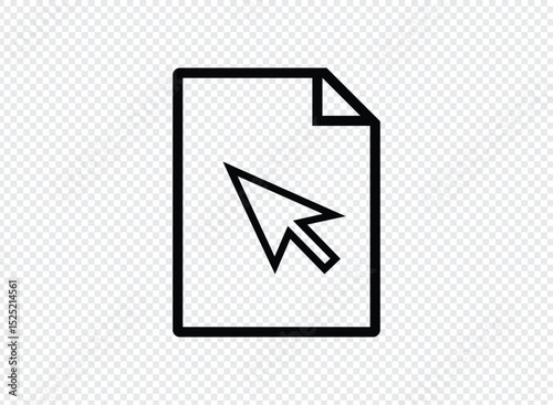 Click here document icon cursor pointer