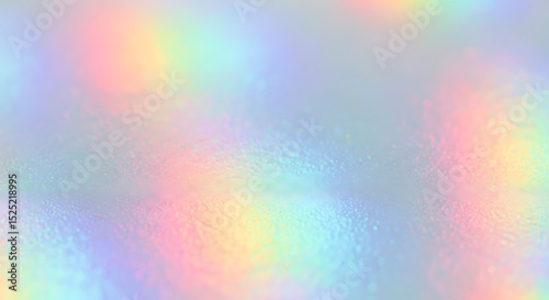 Vibrant seamless iridescent holographic texture with rainbow shimmer and soft lighting, perfect for futuristic backgrounds
