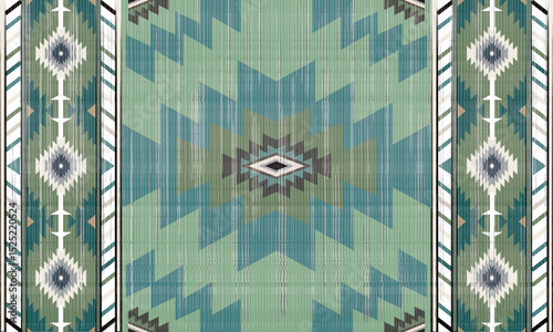 Navajo tribal vector seamless pattern. Native American ornament. Ethnic South Western decor style. Boho geometric ornament. Vector seamless pattern. Mexican blanket, rug. Woven carpet illustration