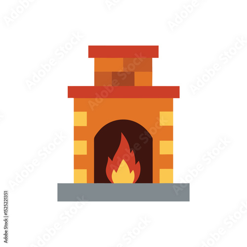fireplace vector