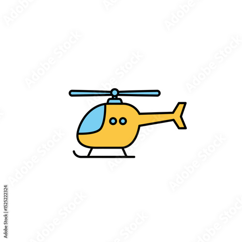 A helipad for landing helicopters on a skyscraper in the middle of the city. Transport for transporting people by air. Vector illustration