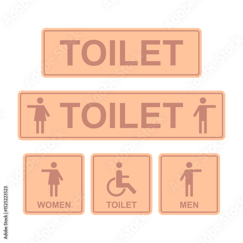 toilet symbol pack, toilet icon pack isolated on transparent background