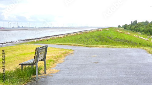 Schilderij op canvas Blick auf die Nordsee in Emden