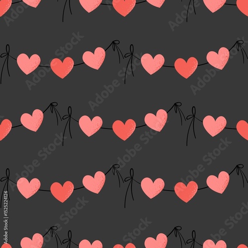 seamless pattern with hearts
