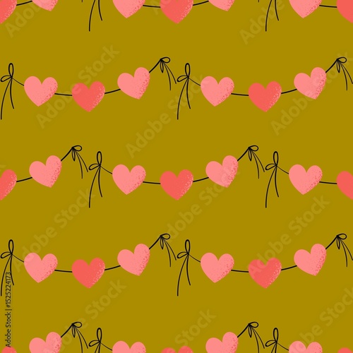 seamless pattern with hearts