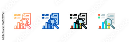 Exploration icon set multiple style collection