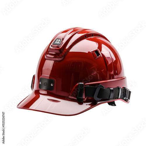 Red Hard Hat: Safety Gear for Construction Workers photo