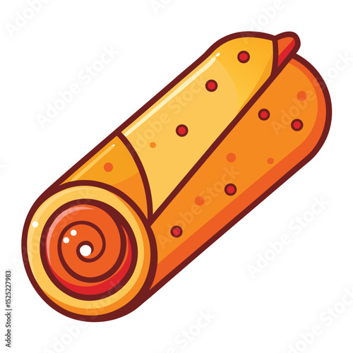 Vector illustration of an orange, isolated food object on white