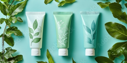 Tubes of facial toner with calming design