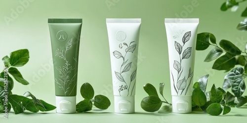 Tubes of facial toner with calming design