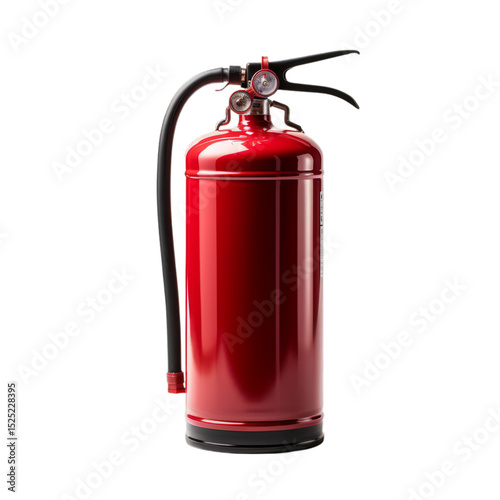 Red Fire Extinguisher: Safety Equipment Photo