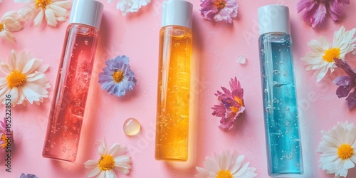 Tubes of hydrating bath oil with calming scent