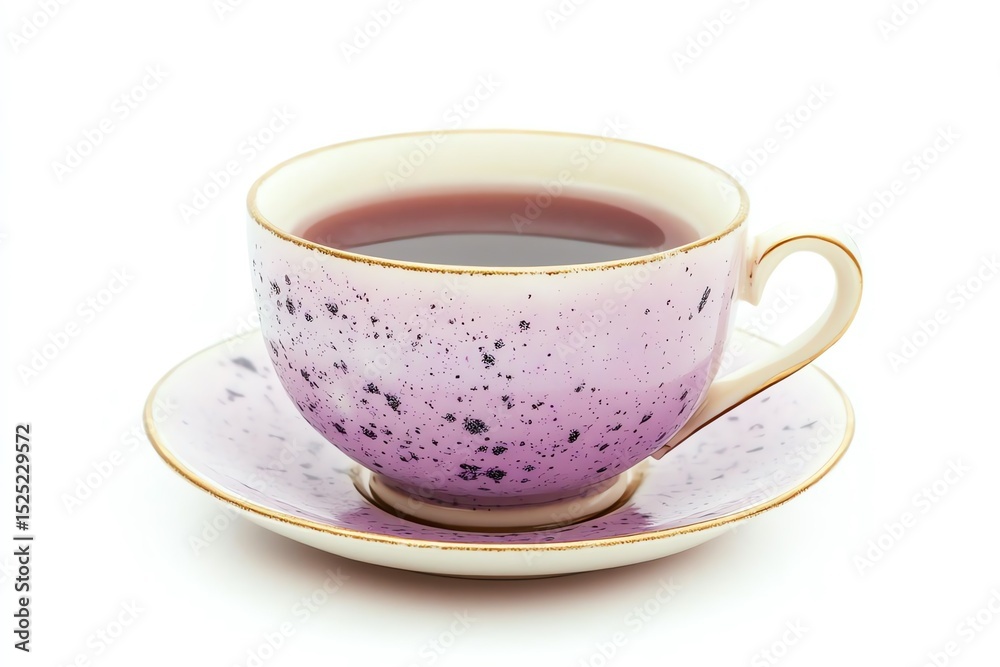 Fototapeta premium Pastel Lavender Teacup with Herbal Tea