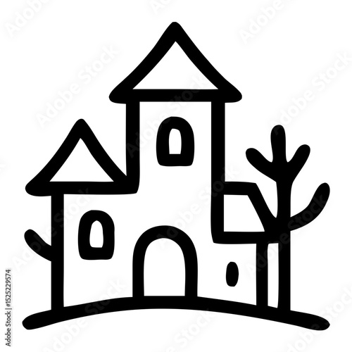 haunted house icon