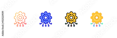 Automated icon set multiple style collection