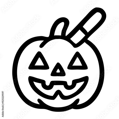pumpkin carving icon
