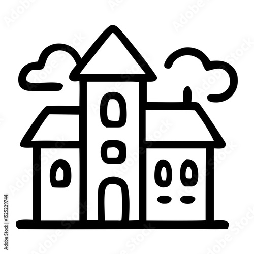 haunted house icon