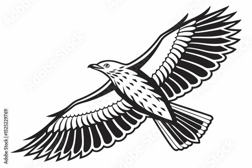thrush sihouette black vector