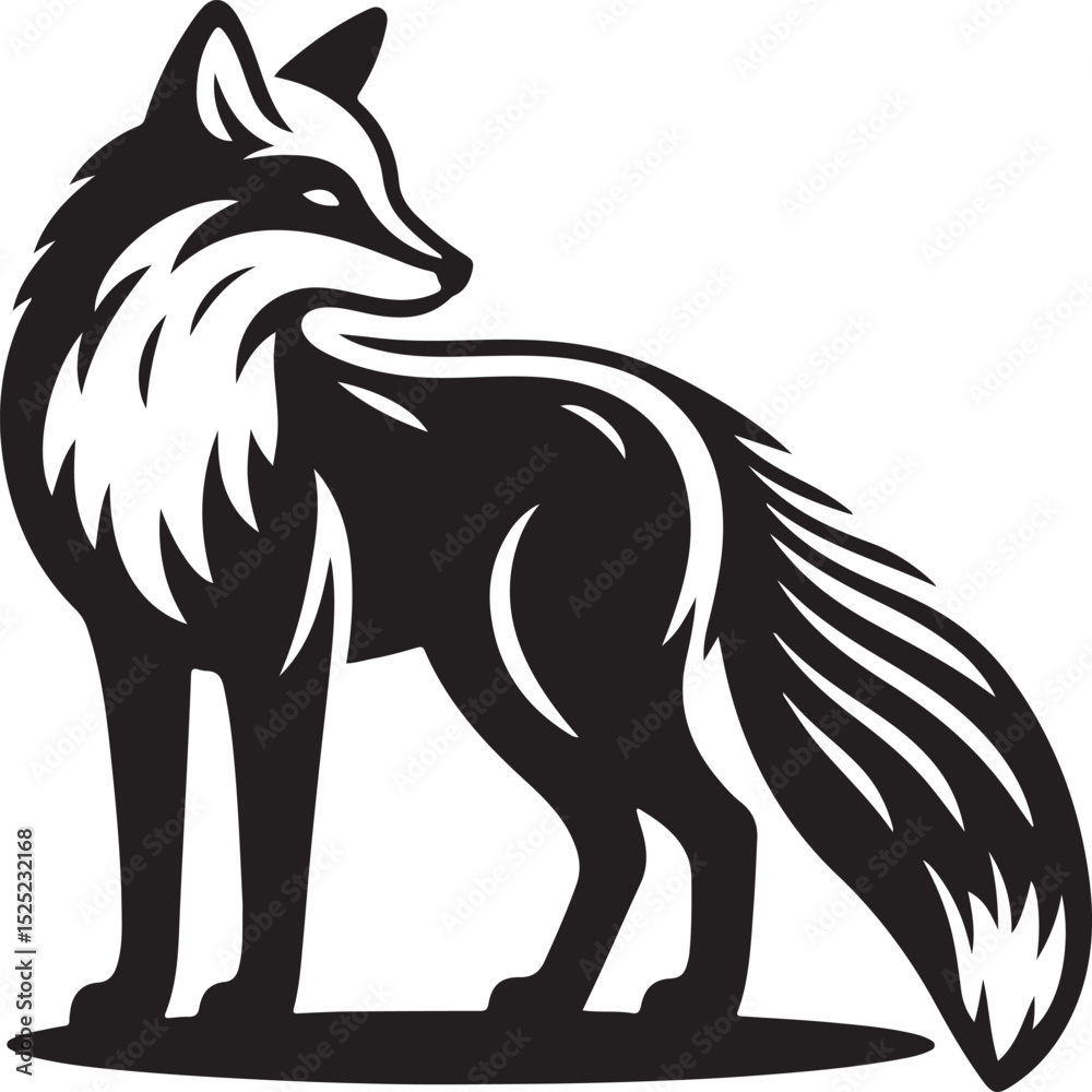 Fototapeta premium fox vector sihouette