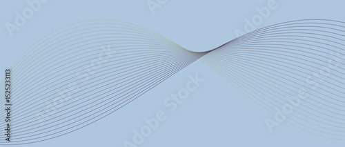 Abstract wave lines in purple green gradient on minimalist background. Futuristic and dynamic look, perfect for tech, digital, and modern design projects.