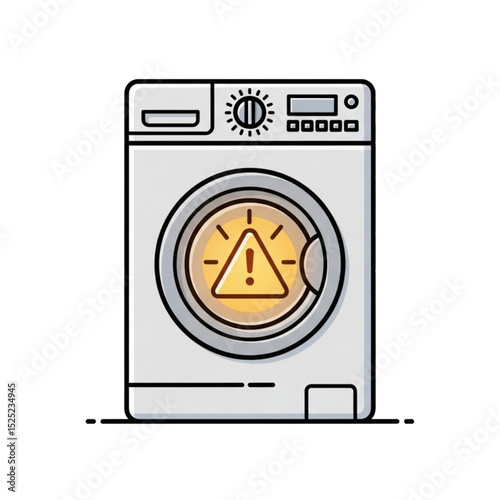 Washing machine with error alert.