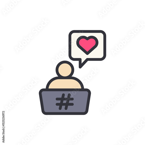 Hashtag Influencer Spreading Affection Through Online Social Media