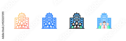 Enterprise icon set multiple style collection