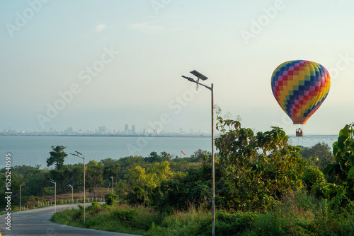 hot air balloon in the sky