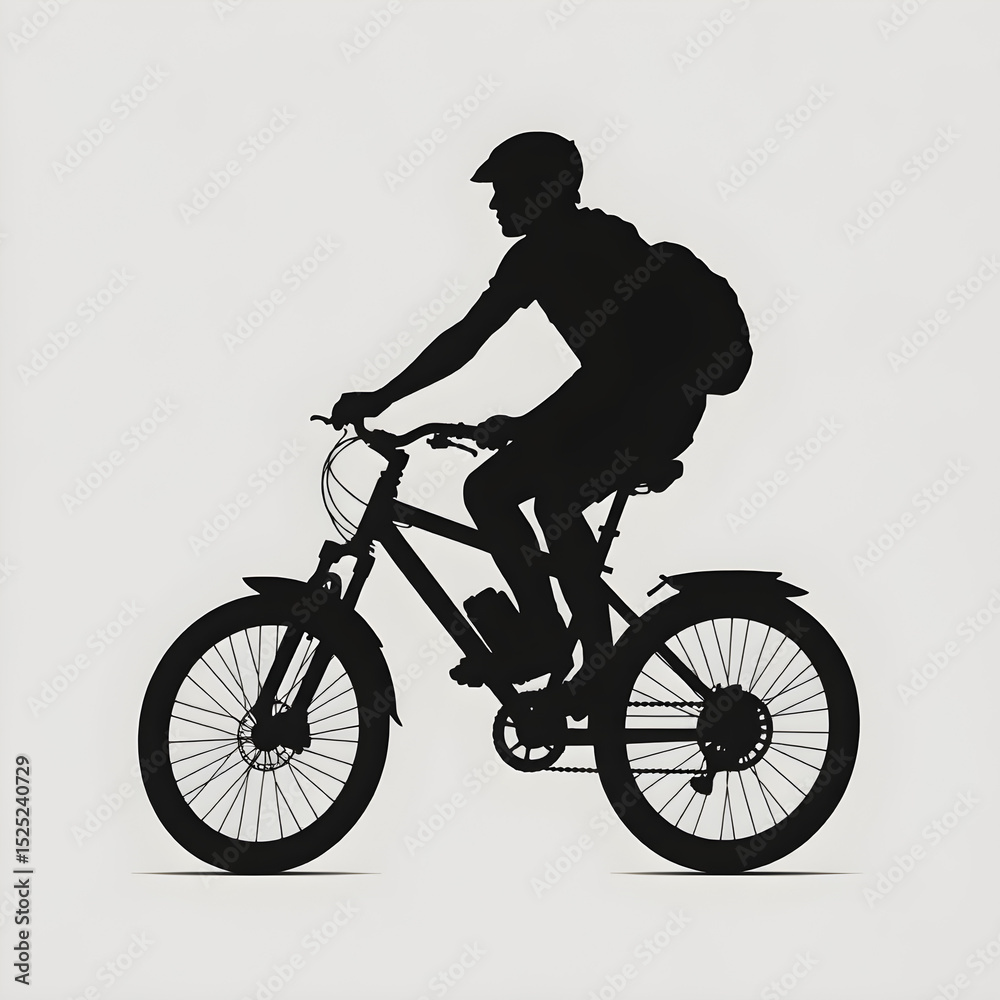 silhouette of a cyclist silhouette of a cyclist