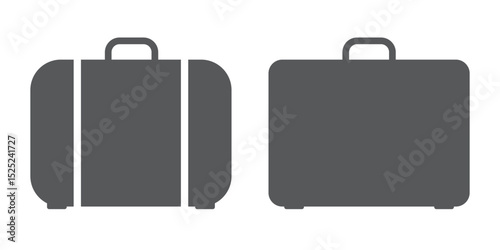 Valise, Baggage icons set. Luggage, travel bag, suitcase symbols. Vector icons