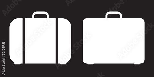 Valise, Baggage icons set. Luggage, travel bag, suitcase symbols. Vector icons