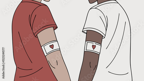 Matching Heart Armbands Celebrate Friendship, Unity, and Love