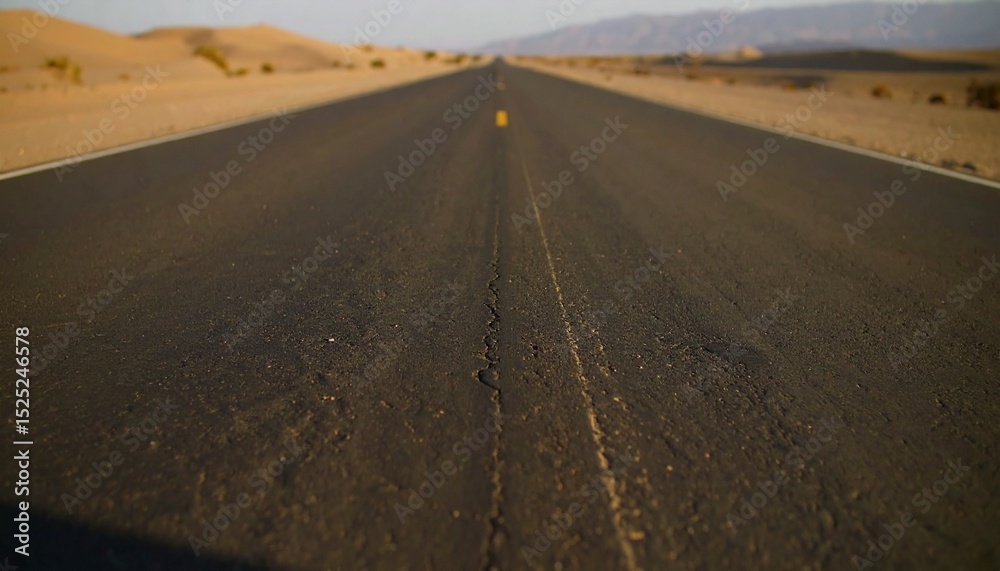Fototapeta premium Long desert asphalt road