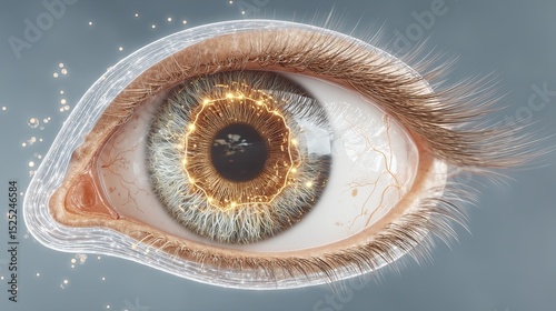 Microscopic View of Human Eye with Neural Network