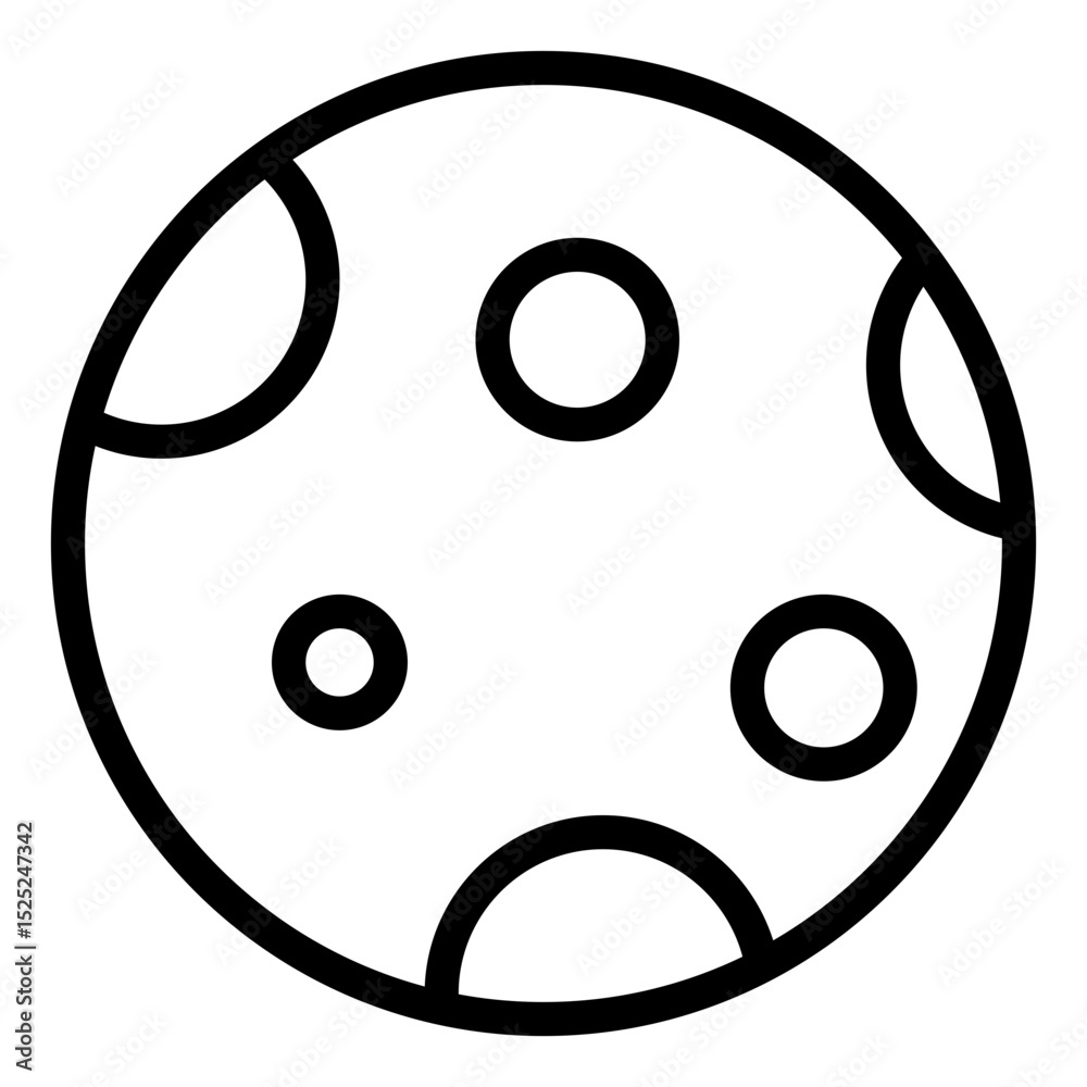 Fototapeta premium The image is a black and white drawing of a round object with numerous small dots covering its surfa