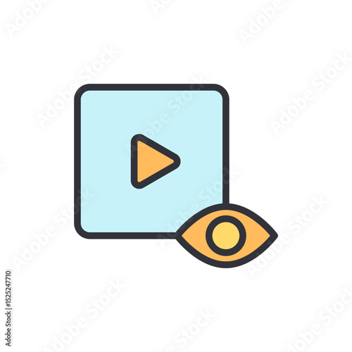 Video Streaming With Eye Symbol For Visual Content Monitoring And Overview