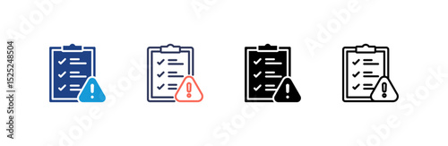 Planning icon set multiple style collection