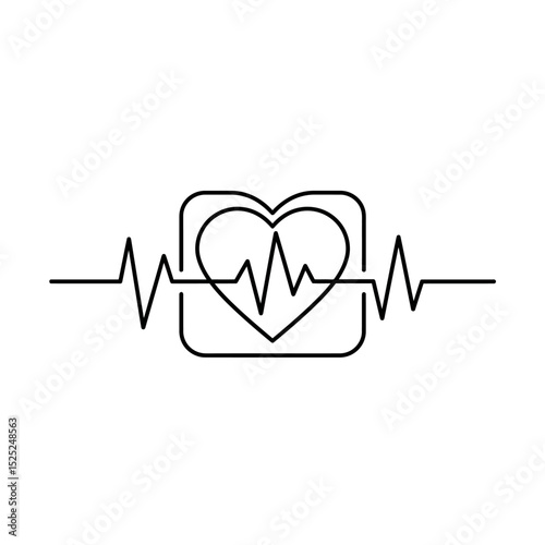 Line rate heartbeat. Medical monitor heart beat and rhythm. Electrocardiogram heart and pulse for monitor health. Vector Illustration.