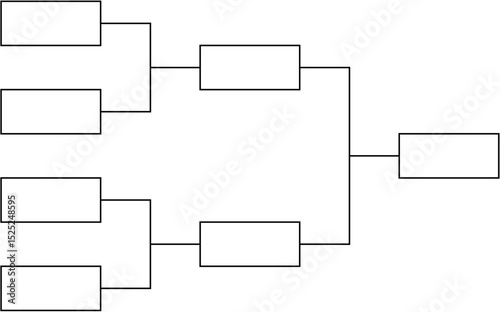 Single Side Championship Bracket – 4 Team Elimination Layout