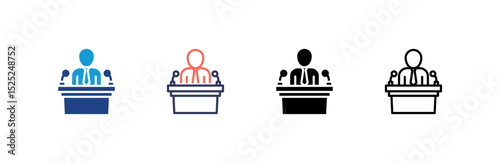 Crisis Management icon set multiple style collection