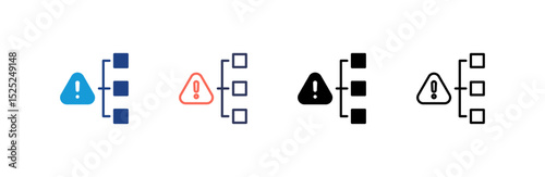 Crisis Management icon set multiple style collection