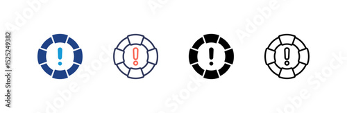 Lifeguard icon set multiple style collection