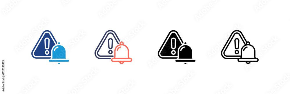 Obraz premium Interruption icon set multiple style collection