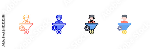 Conversion icon set multiple style collection