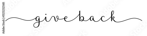 GIVE BACK black vector brush calligraphy banner