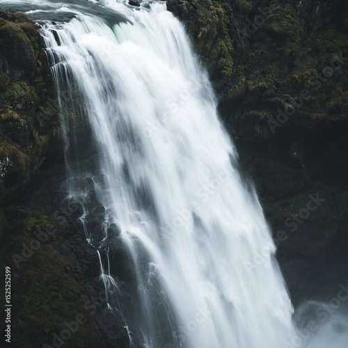 waterfall in the mountains