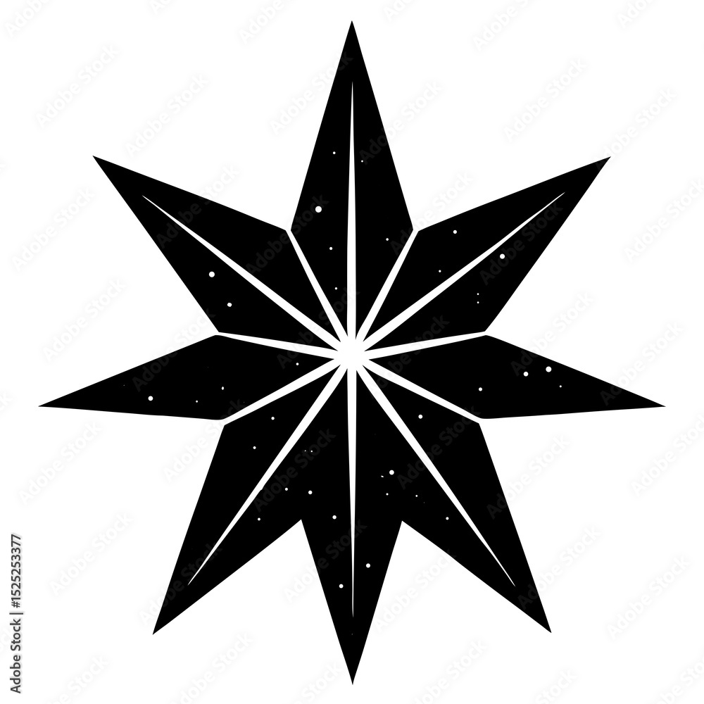 Obraz premium black star on white background