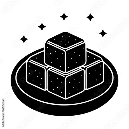 dices on a black background